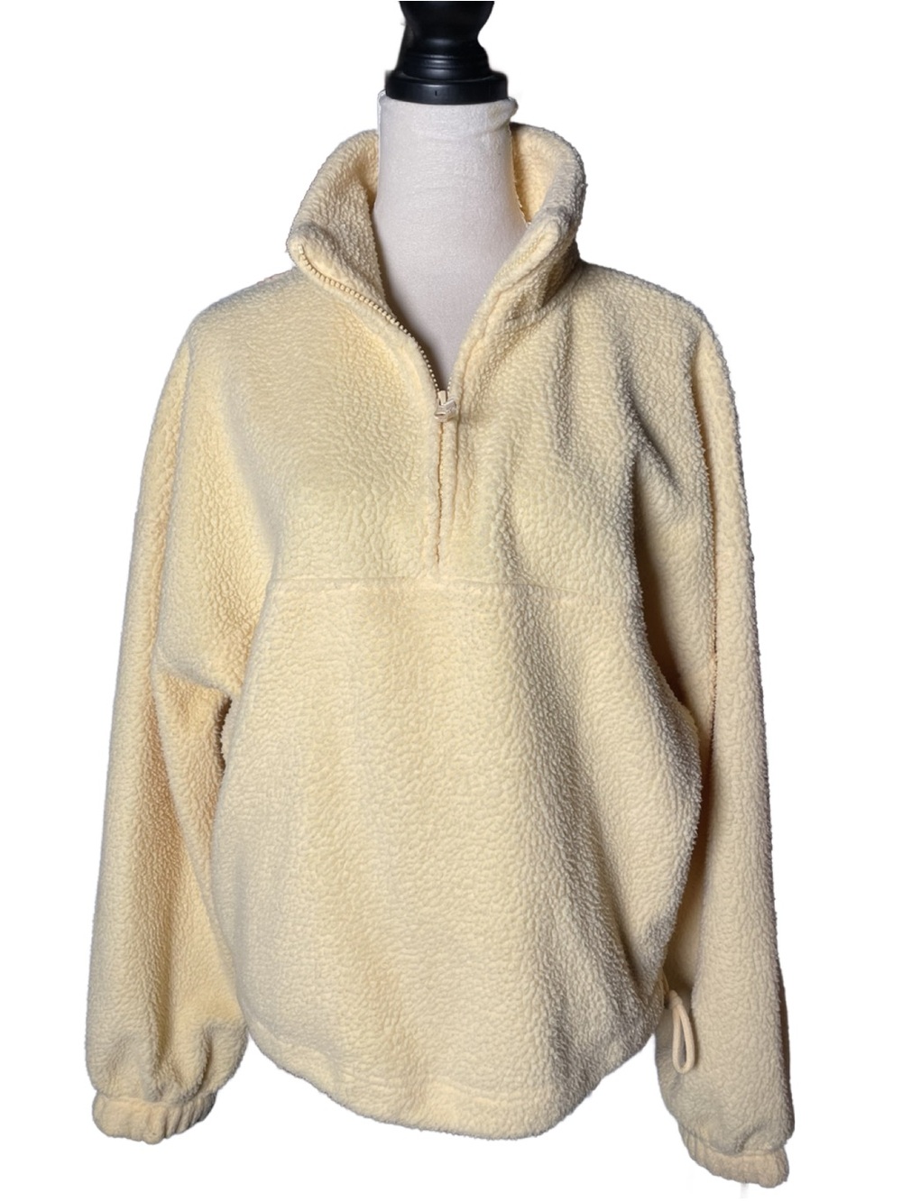 DSG (Dick’s Sporting Goods) Yellow 1/4 Zip Fleece Oversized Pullover Size: M